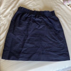 Navy blue linen blend J. Crew skirt